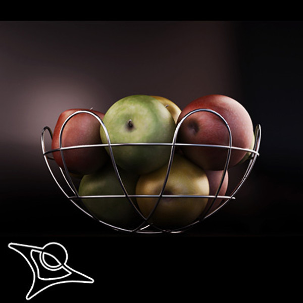 3d apples basket model - Basket apple... by MilosJakubec